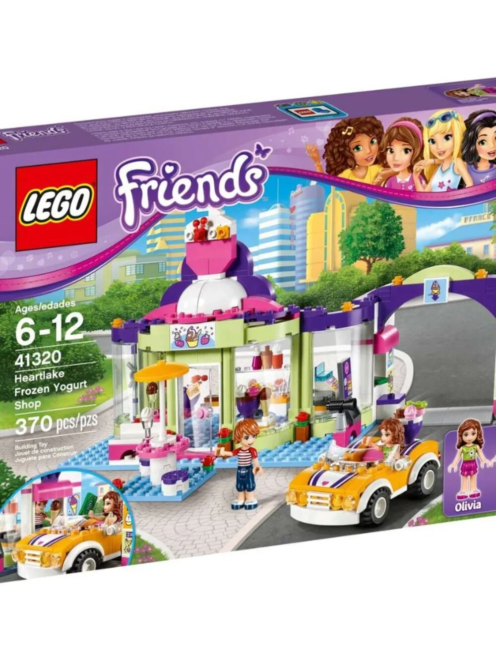 LEGO FRIENDS: Heartlake Frozen Yogurt Shop (41320) full set with mini-figures